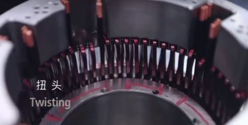 扁線電機定子扭頭