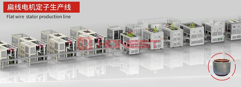 扁線電機(jī)定子3D線體圖