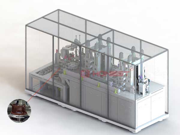 雙通道扁線定子制線機