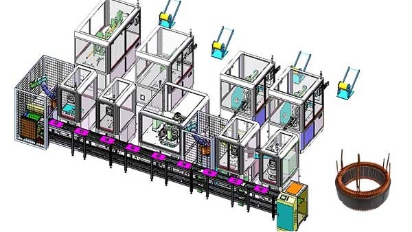 智能新能源汽車扁線電機自動化設備