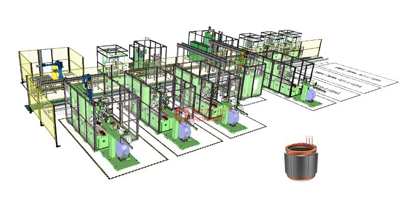 扁線電機生產(chǎn)線